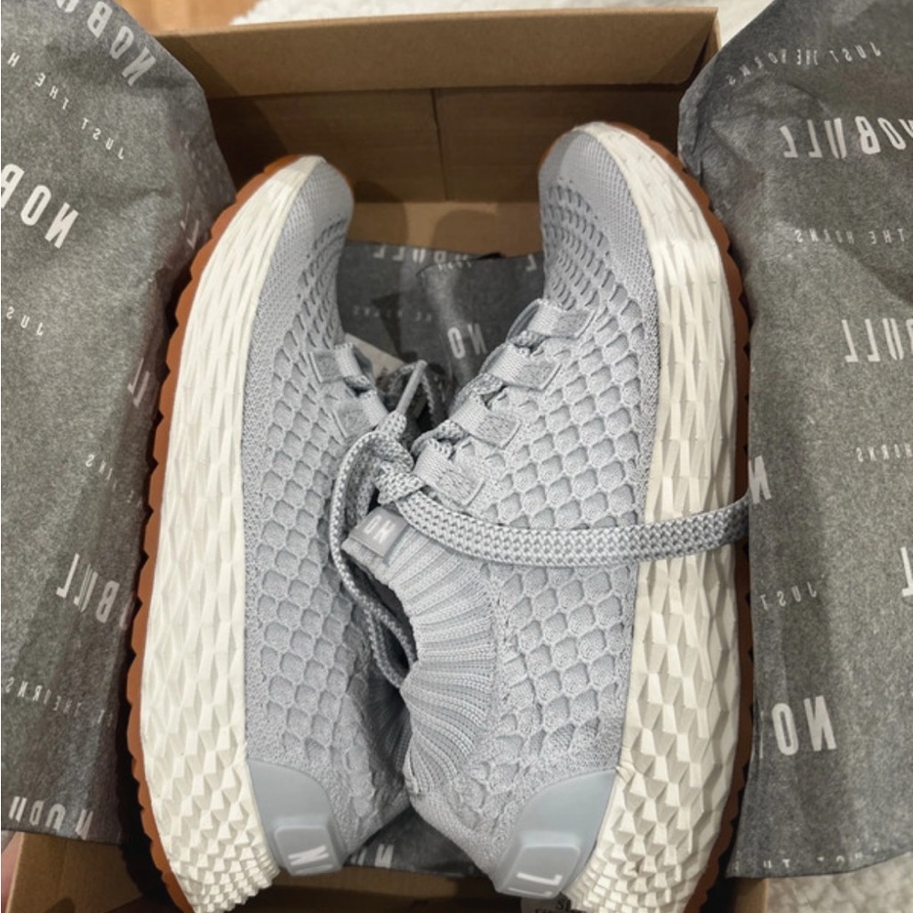 NOBULL Light Grey Allday Knit Shoes